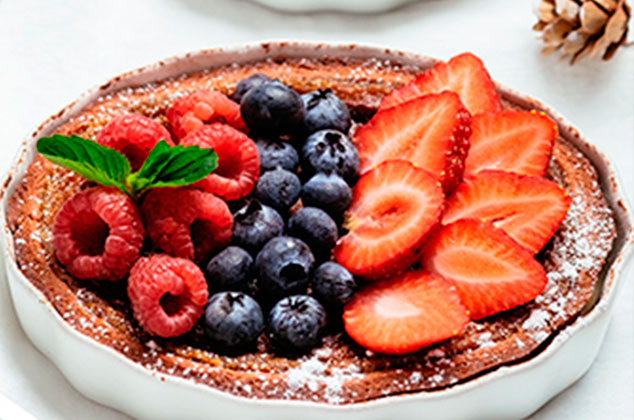 Tarta de queso mascarpone con frutos rojos