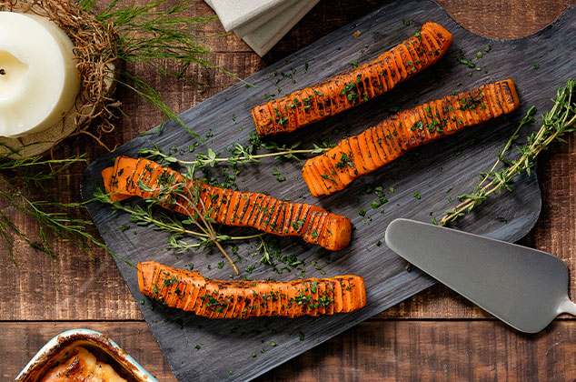 Zanahorias con romero y mantequilla al horno