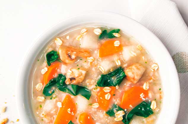 Recetas con avena: Sopa de avena con verduras