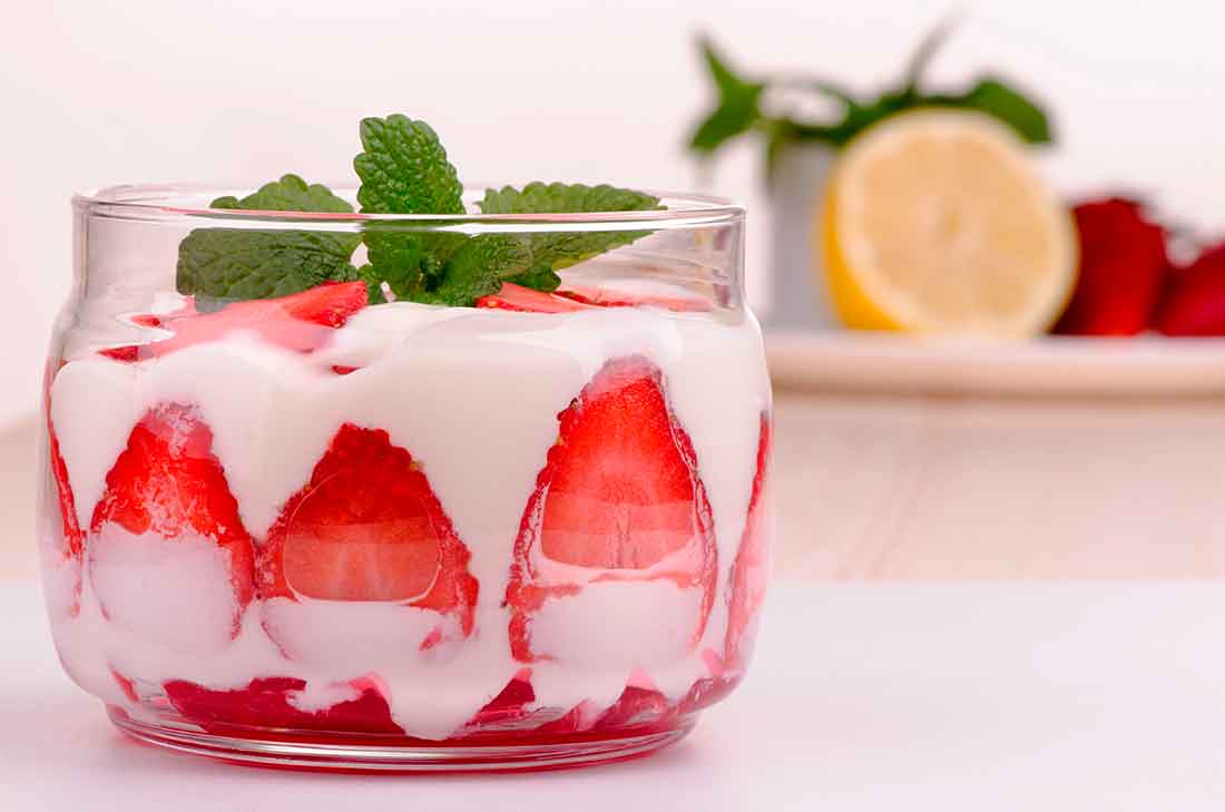 Fresas con crema