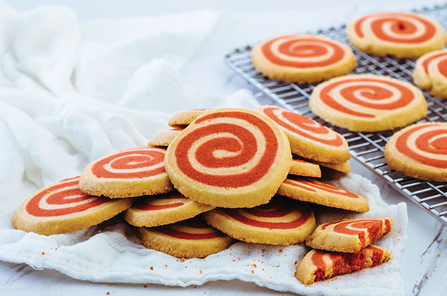 Receta de Galletas espiral bicolor de mantequilla