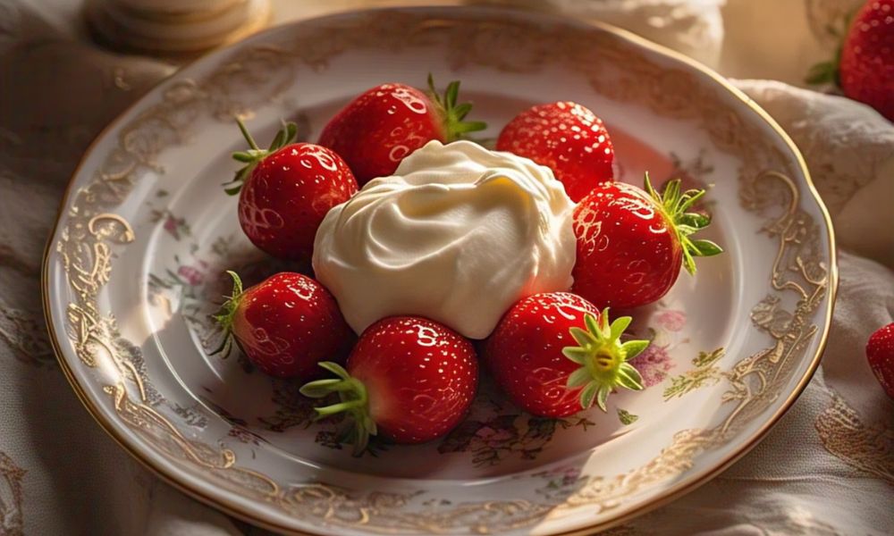 Receta de fresas con crema