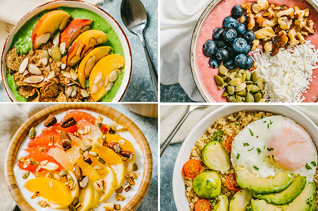 4 desayunos saludables con bowls energéticos