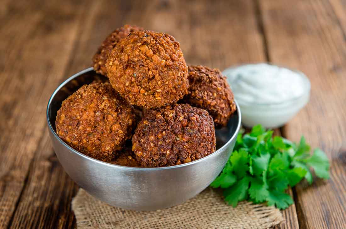 Falafel con garbanzos