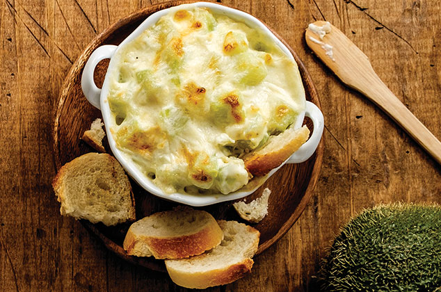 Dip cremoso gratinado de chayote