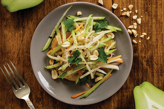 Ensalada de chayote, zanahoria y jícama