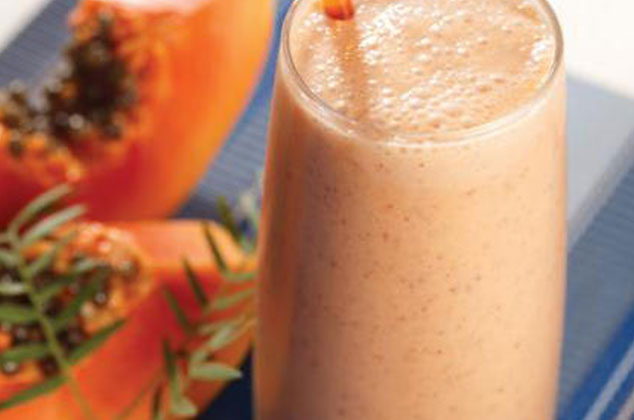 Licuado de papaya con linaza