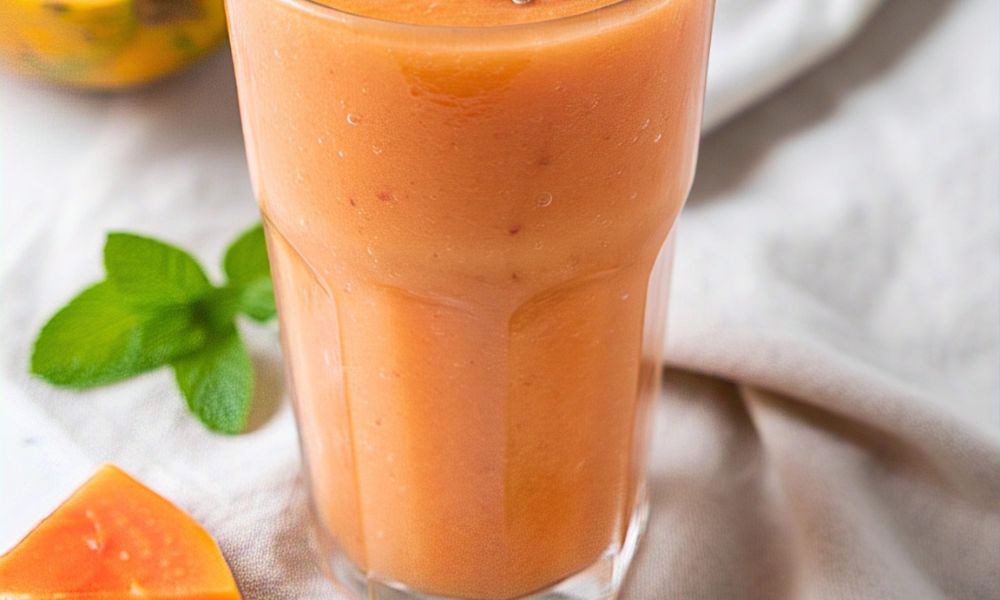Receta de licuado de papaya con linaza