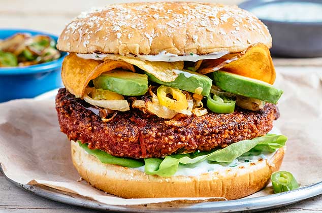 Receta de Hamburguesa vegana de betabel, zanahoria y amaranto