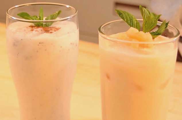 Aguas frescas de horchata de melón y de coco