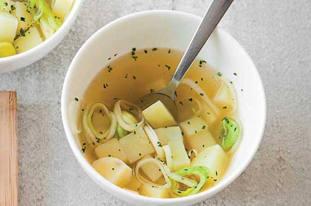 Receta de Sopa de Poro y Papa