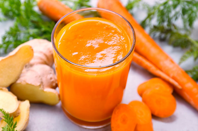 5 beneficios de tomar jugo de zanahoria y jengibre + receta