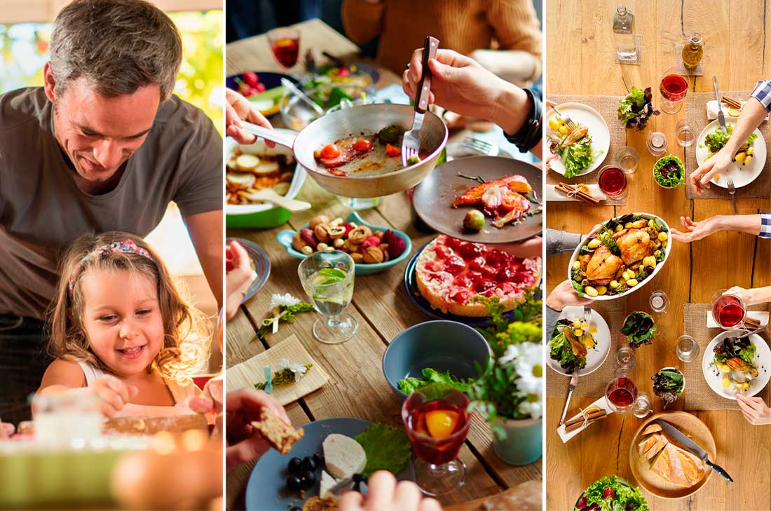 El comer en familia es un momento para conversar. reconectar, convivir, relajarnos y ponernos al día. Aquí te damos algunos beneficios de comer de esa forma