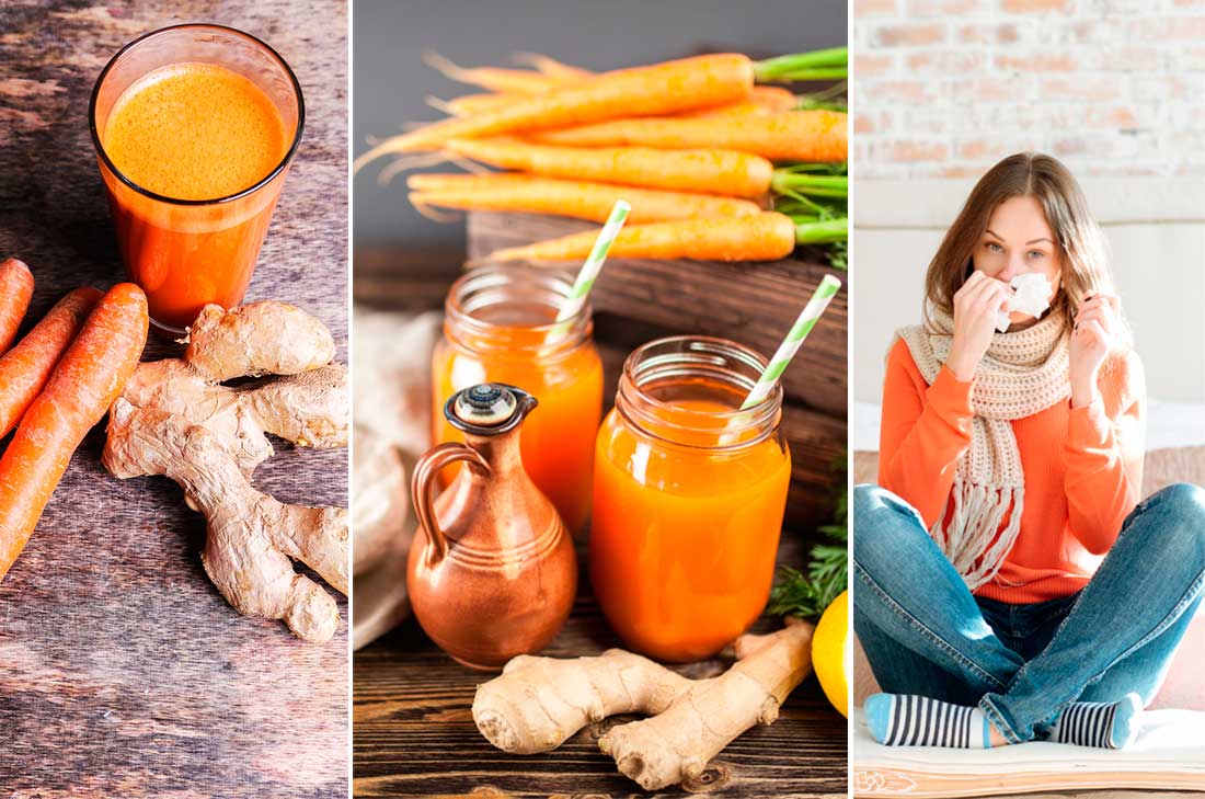 El jugo de zanahoria y jengibre es una bebida muy baja en calorías, se ha popularizado por ser una excelente fuente de nutrientes para el organismo.