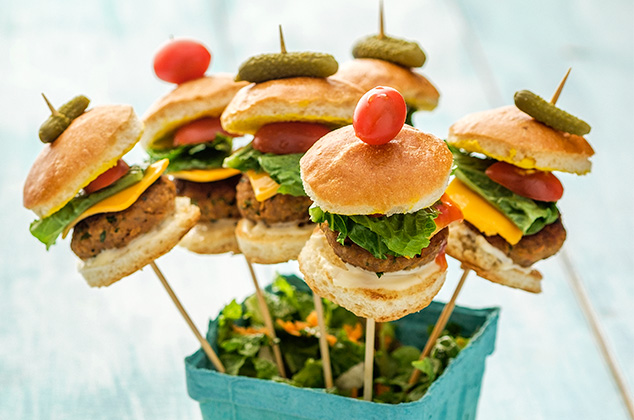 Mini hamburguesas caseras para niños