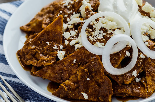 Receta de Chilaquiles de mole