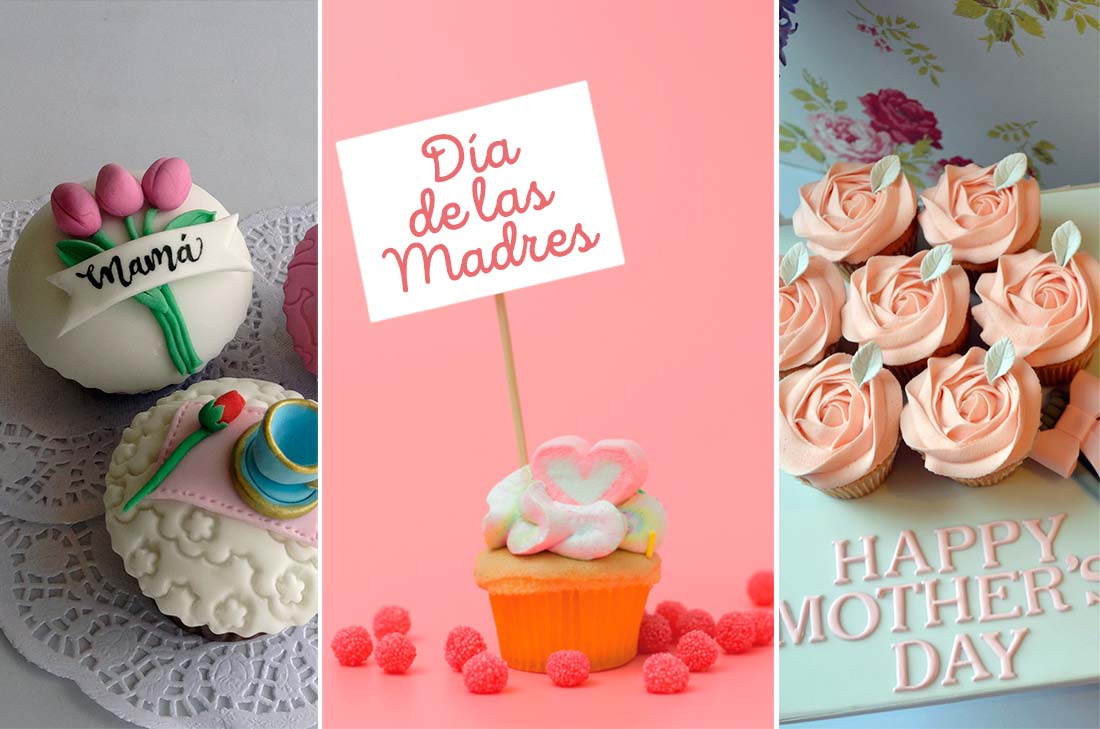 Te compartimos algunas ideas para decorar cupcakes para el Día de las Madres para que sorprendas a tu mami en su festejo.