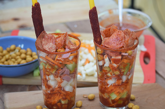 Cómo hacer Vasos de verduras locas botaneras | Ingredientes