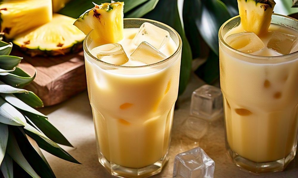 Receta de agua de piña colada