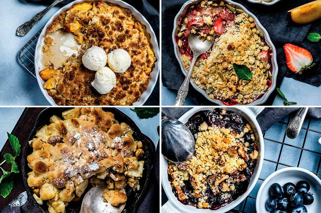 4 exquisitas recetas de crumbles para cualquier ocasión