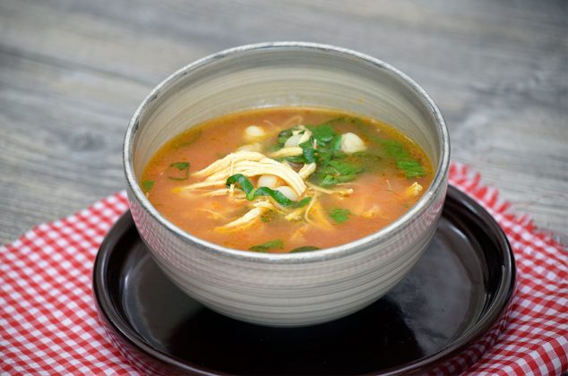 Sopa de caracol con espinacas