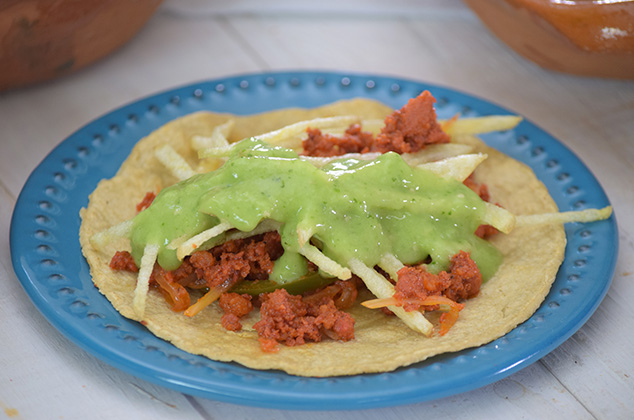 Receta de Tacos de longaniza con papas