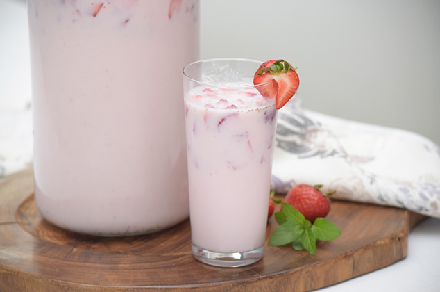 Receta de Agua de fresa cremosa estilo "La Michoacana"