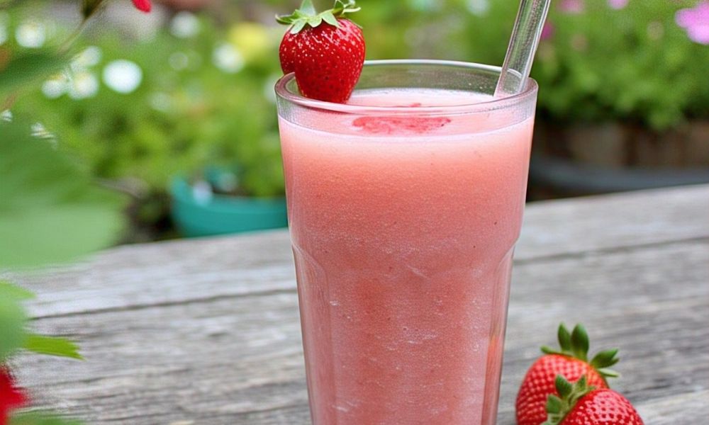 Receta de agua de fresa cremosa