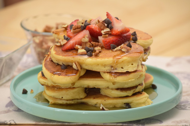 Receta de Torre de hot cakes caseros