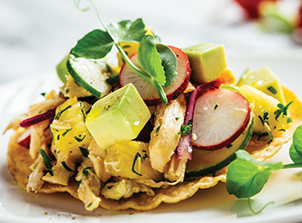 Receta de Tostadas de pico de gallo tropical - Cocina Vital