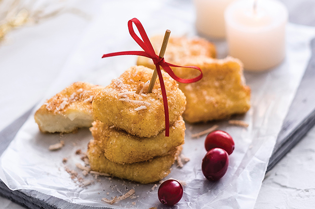 Leche frita de coco