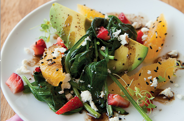 Ensalada de aguacate y fresa