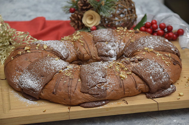 Receta de Rosca de Reyes de chocolate