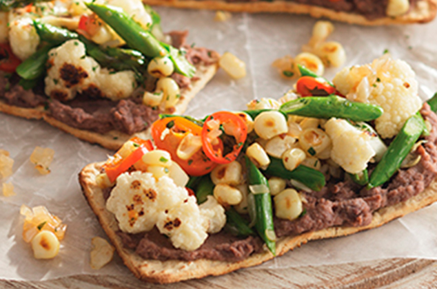 Tostadas de salteado de verduras