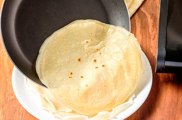 Masa para crepas dulces y saladas