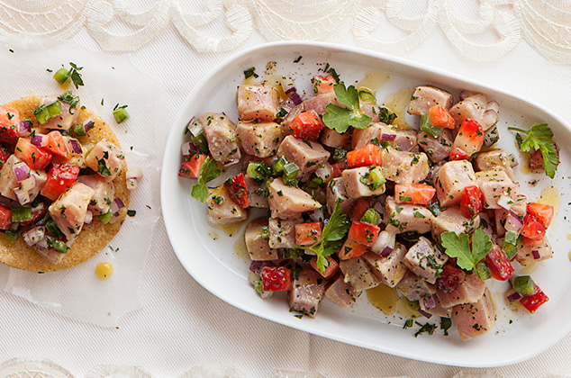 Tartar de atún y fresa