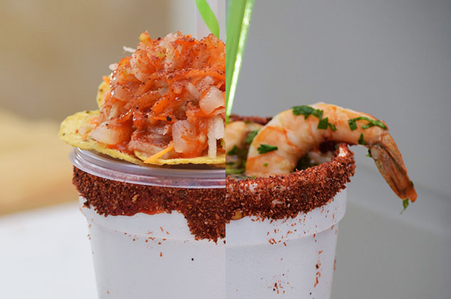 2×1 Micheladas locas: camarones y cueritos