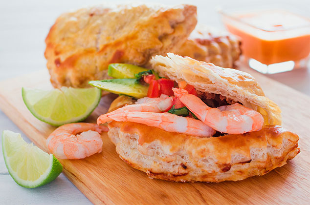 Receta de Empanadas de camarón fritas
