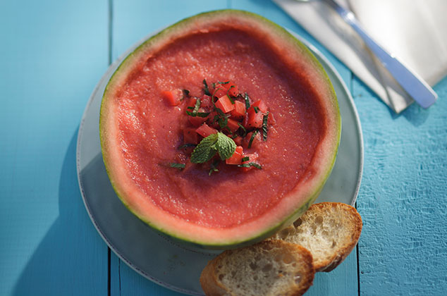 Receta de Sopa fría de sandía