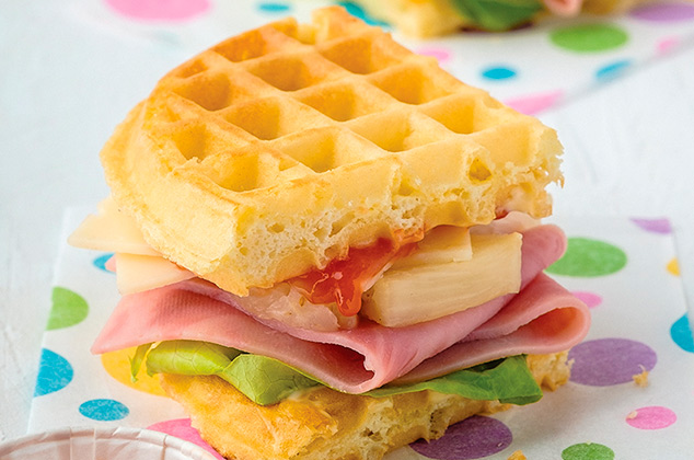 Receta de sándwiches wafleados - Recetas para niños