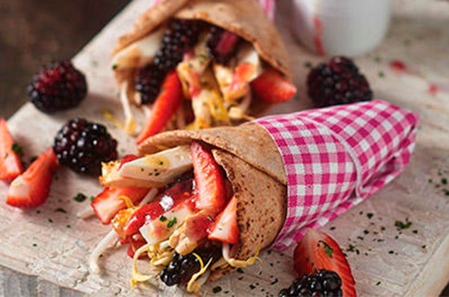 Wrap integral de fresas con germen