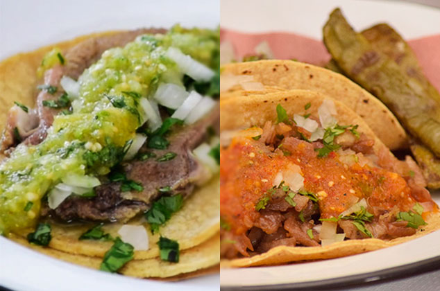 Tacos caseros estilo callejero: lengua y tripa