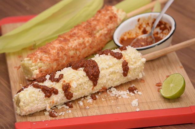 Elotes preparados caseros: original y con frituras