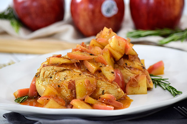 Receta de Pechugas de pollo con salsa de manzana