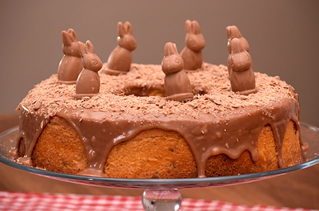 Rosca de conejitos de chocolate