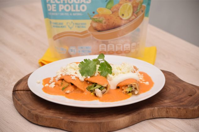 Encacahuatadas con pechuga de pollo