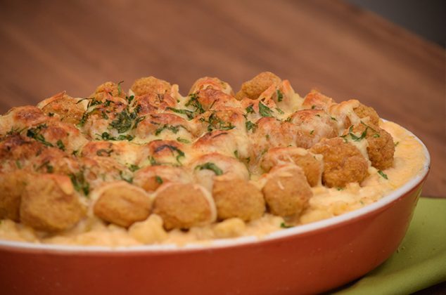 Mac & cheese con Chick´n Bites