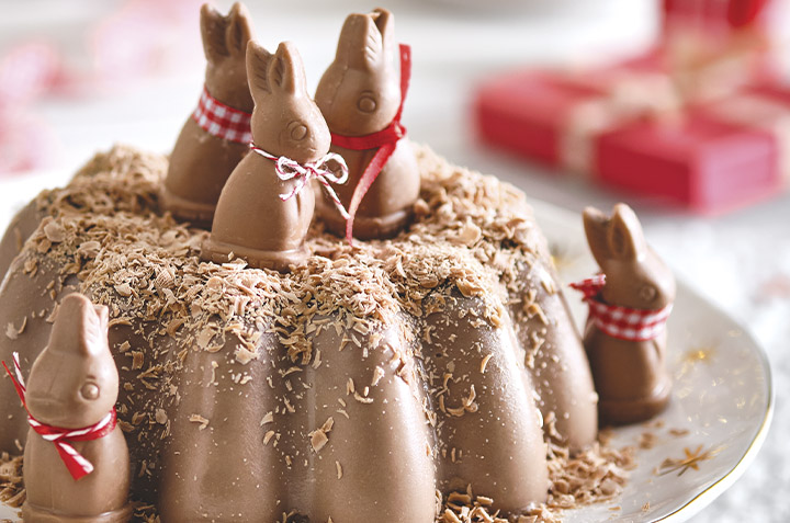 gelatina de conejitos de chocolate