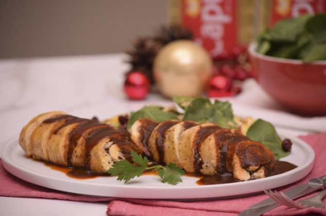 Pechugas de pollo rellenas con champiñones