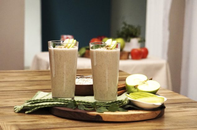 Licuado energético de manzana con avena